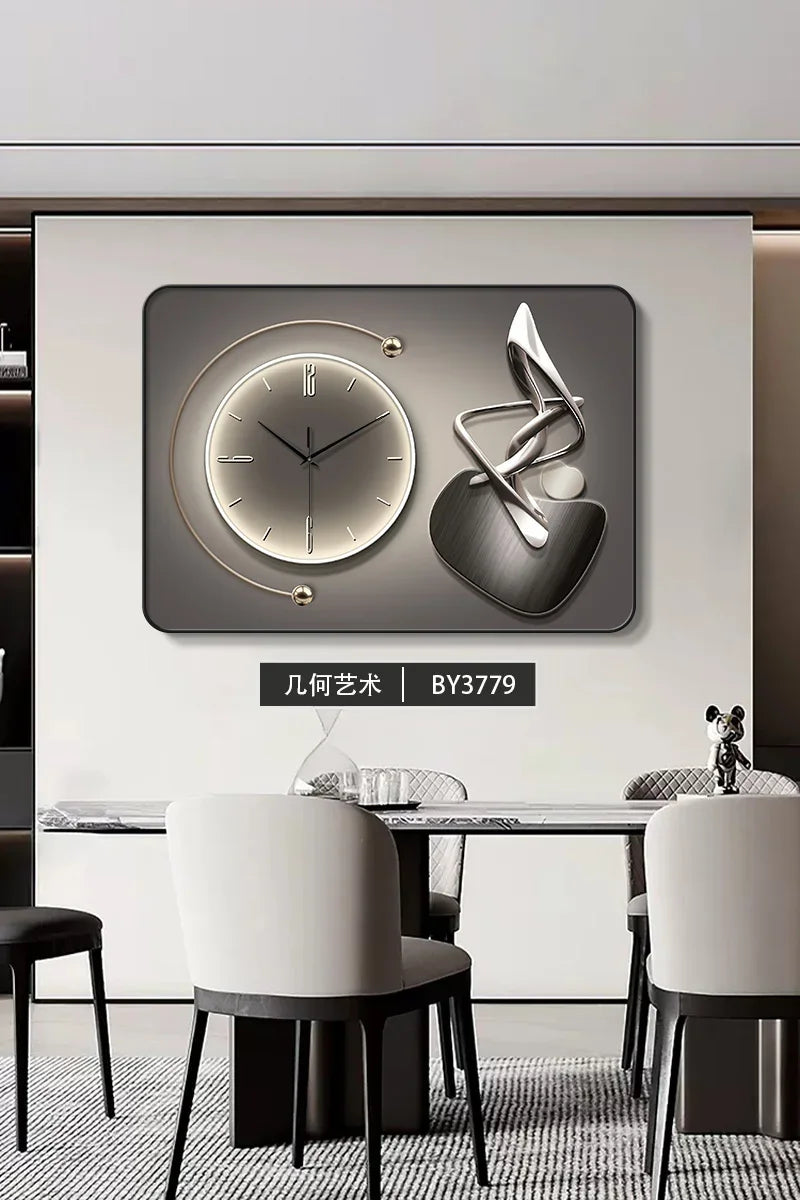 Modern Light Luxury Restaurant Decorative Wall Clock Creative Silent Living Room Home Clock